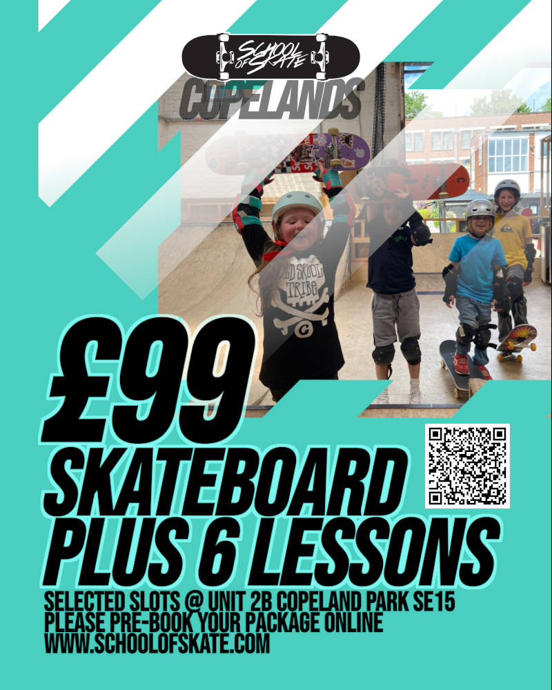 £99 Learn to skateboard package skateboard included