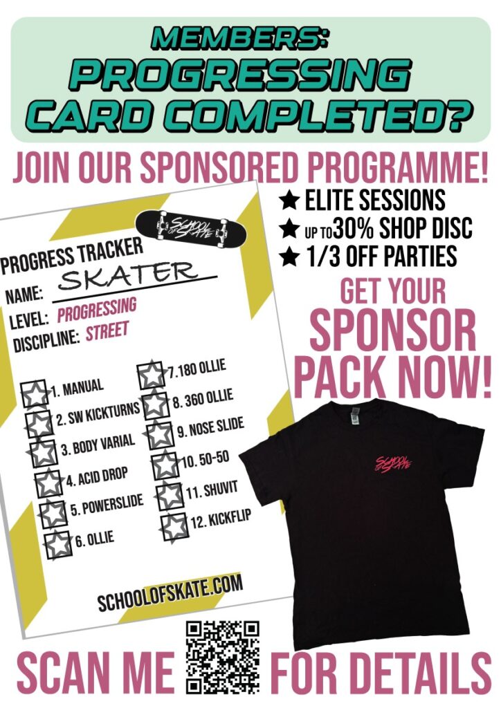school of skate sponsorship programme
